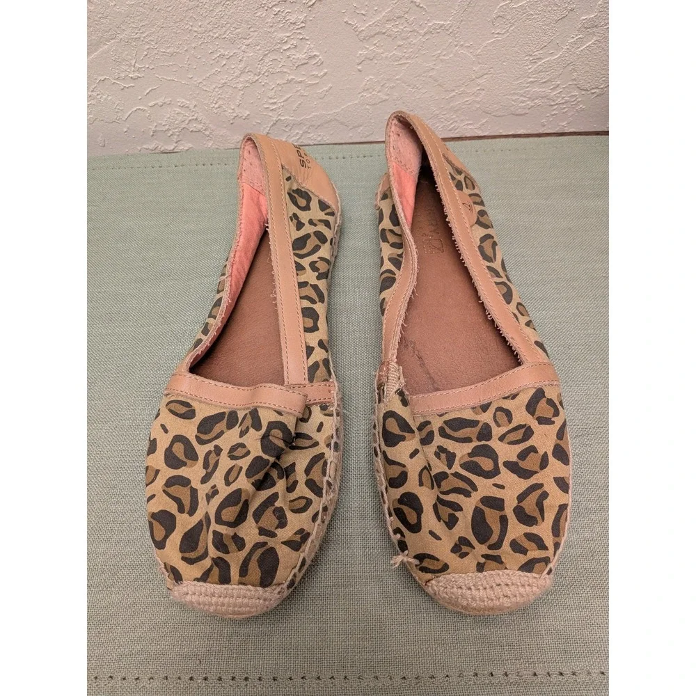 Sperry Top-Sider‎ Katama Leopard Espadrille Flats Tan Brown 9.5M 9343442
